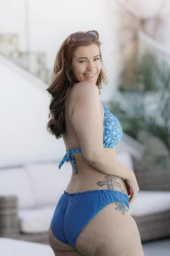 Cuba Ruffles bikinitopp - Mørkeblå - Daisy