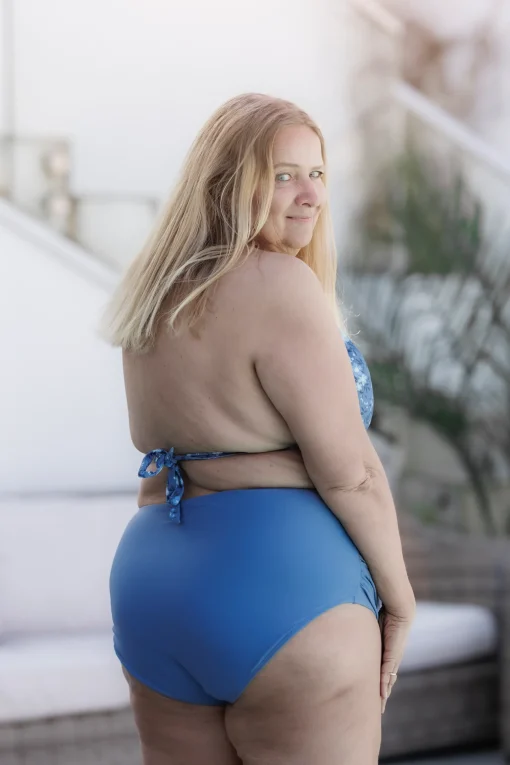 Cuba Ruffles bikinitopp - Mørkeblå - Pansy