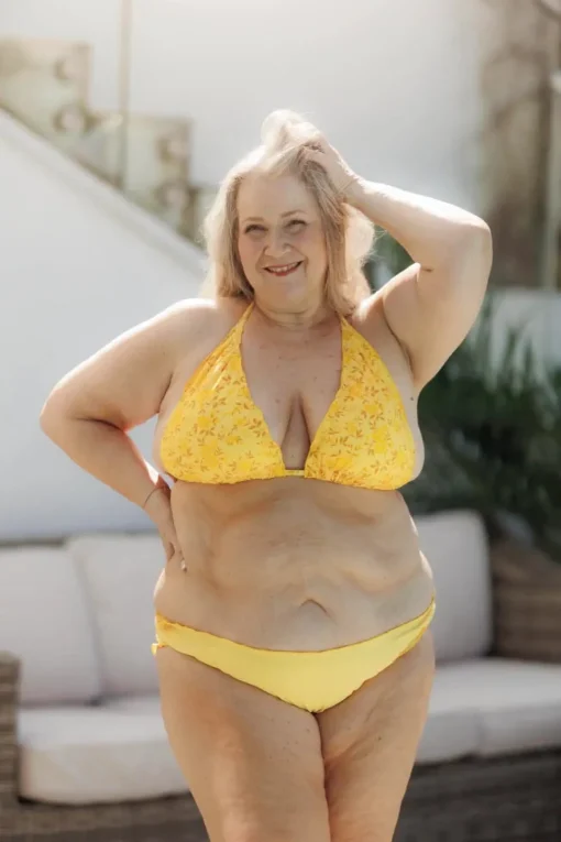 Cuba Ruffles bikinitopp - Gul - Pansy