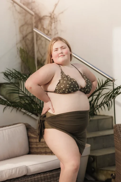Cuba Ruffles bikinitopp - Grønn - Lilly