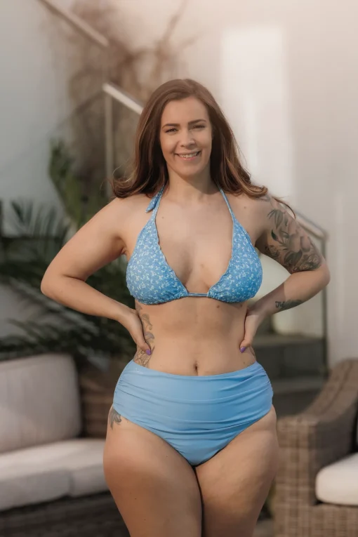 Cuba Ruffles bikinitopp - Lyseblå - Dalia