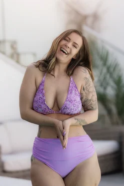 Cuba Ruffles bikinitopp - Lilla - Daisy