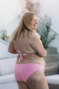 Cuba Ruffles bikinitopp - Lyserosa - Flower Paint