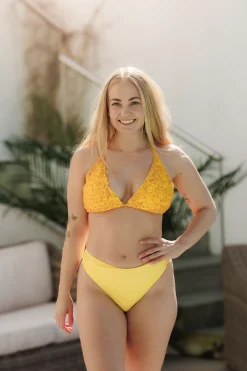 Cuba Ruffles bikinitopp - Gul - Meadow