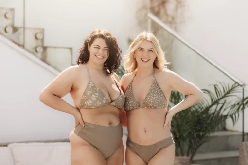 Cuba Ruffles bikinitopp - Mørk beige - Dalia