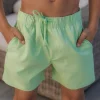 David badeshorts Kids - Pastellgrønn