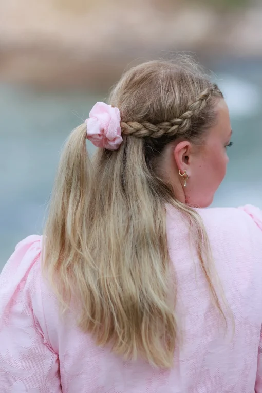 Flower Scrunchie 2pk - Orchid Pink