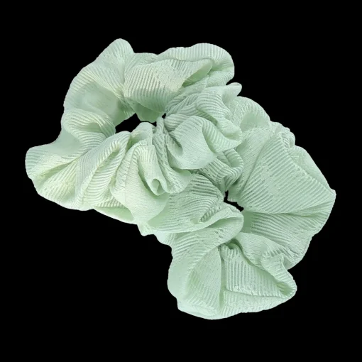 Flower Scrunchie 2pk - Smoke Green