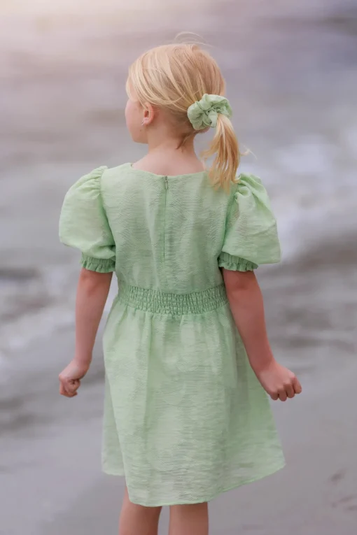 Flower Scrunchie 2pk - Smoke Green