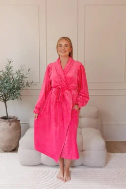 Fluffy Morgenkåpe - Rosa