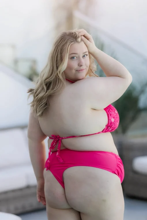 High Waist Bikini String - Rosa