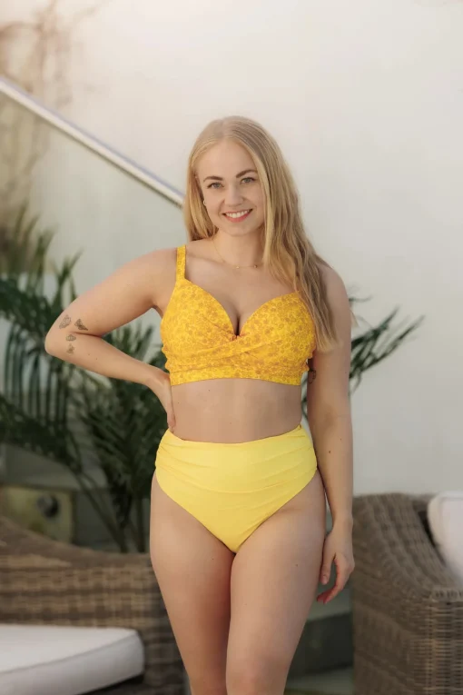 High Waist Bikini String - Gul