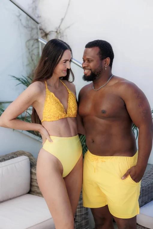 High Waist Bikini String - Gul