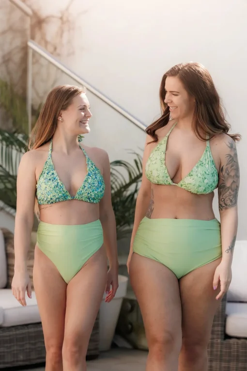 High Waist Bikini String - Pastellgrønn