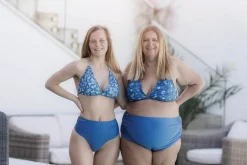 High Waist Bikini String - Mørkeblå