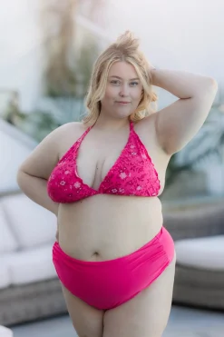 High Waist Bikini String - Rosa
