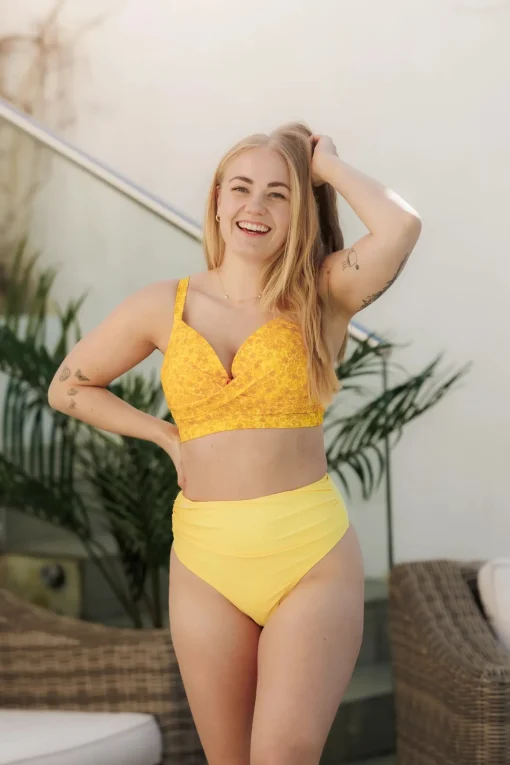 High Waist Bikini String - Gul