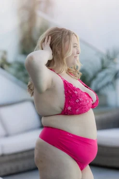 High Waist Bikini String - Rosa