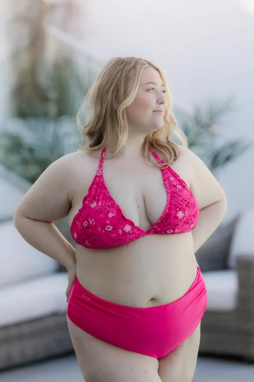 High Waist Bikini String - Rosa