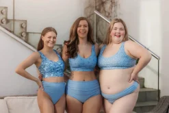 High Waist Bikini String - Lyseblå
