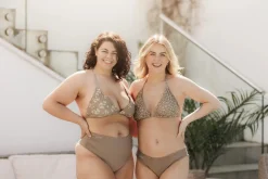 High Waist Bikini String - Mørk Beige