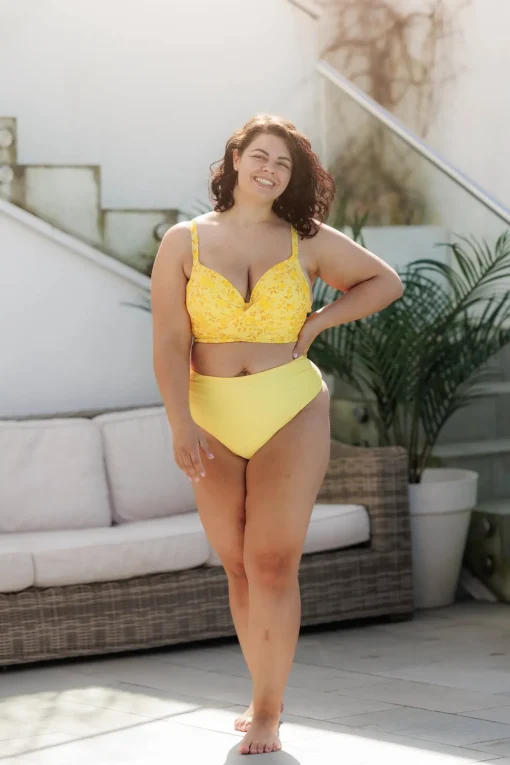 High Waist Bikini String - Gul