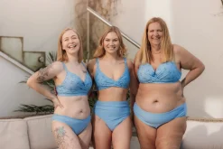 High Waist Bikini String - Lyseblå
