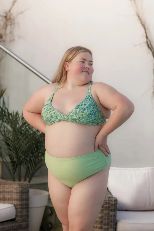 High Waist Bikini String - Pastellgrønn