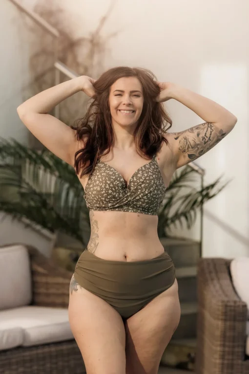 High Waist Bikini String - Grønn
