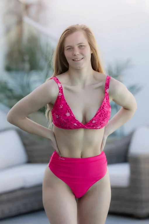 High Waist Bikini String - Rosa