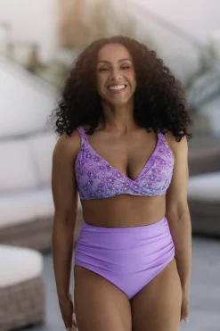 High Waist bikinitruse - Lilla