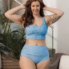 High Waist bikinitruse - Lyseblå