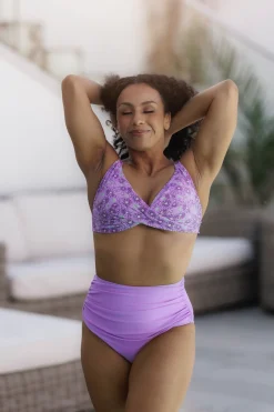 High Waist bikinitruse - Lilla