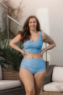 High Waist bikinitruse - Lyseblå