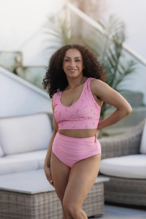 High Waist bikinitruse - Lyserosa
