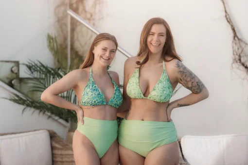 High Waist bikinitruse - Pastellgrønn