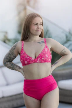 High Waist bikinitruse - Rosa