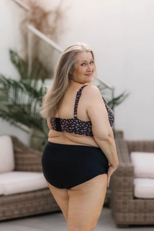 High Waist bikinitruse - Svart