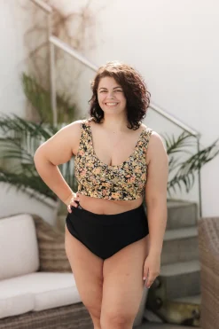 High Waist bikinitruse - Svart
