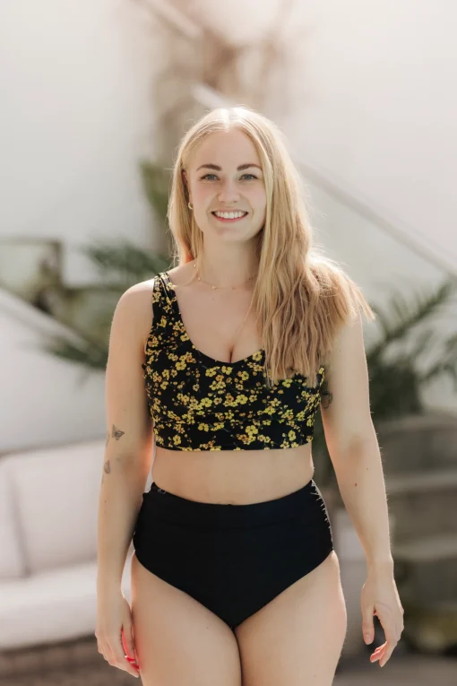 High Waist bikinitruse - Svart