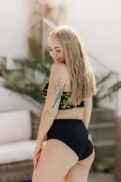 High Waist bikinitruse - Svart