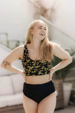 High Waist bikinitruse - Svart