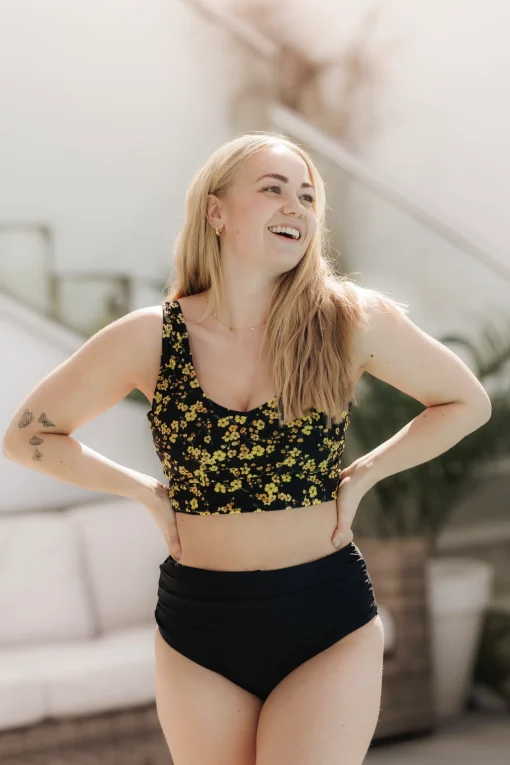 High Waist bikinitruse - Svart
