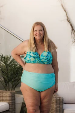 High Waist bikinitruse - Turkis