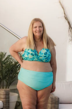 High Waist bikinitruse - Turkis