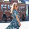 Iselin kjole - Blågrønn
