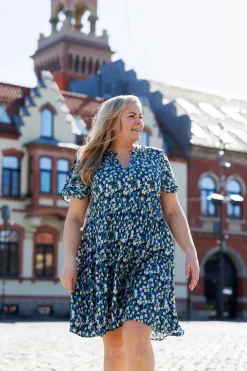 Iselin kjole - Blågrønn