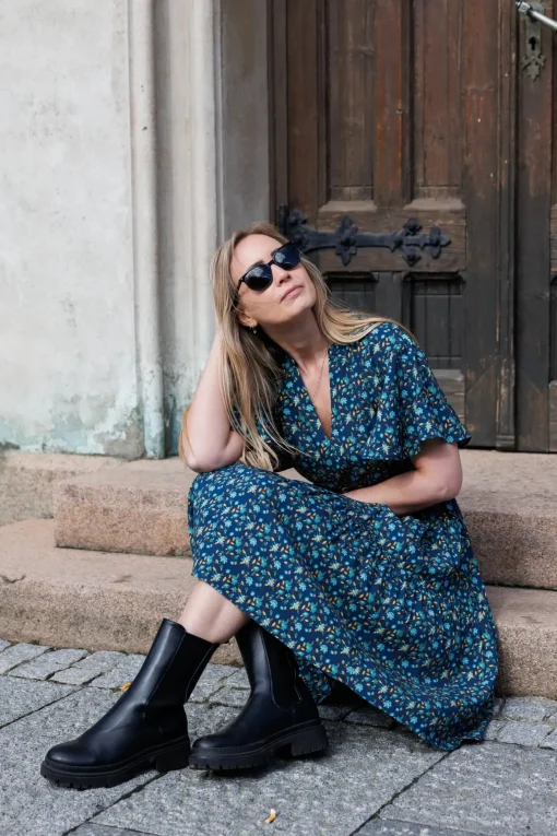 Iselin kjole - Mørkeblå