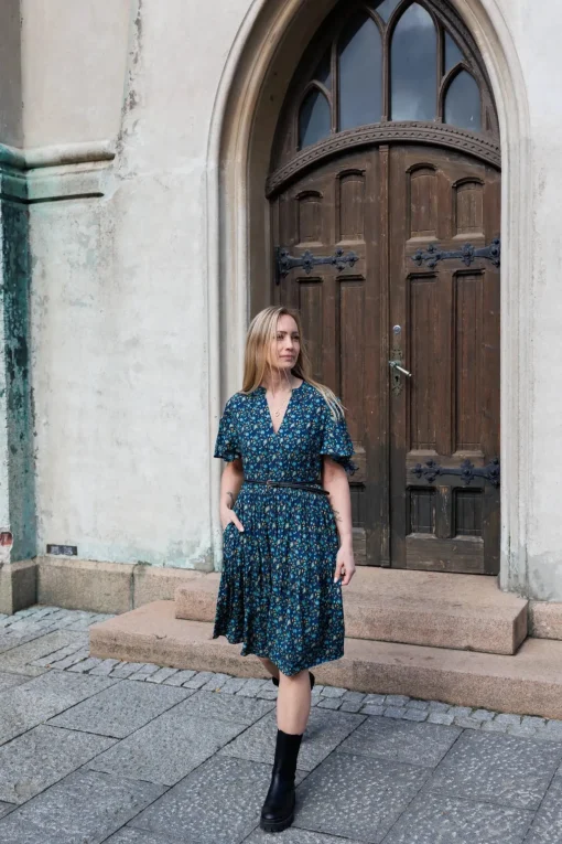 Iselin kjole - Mørkeblå