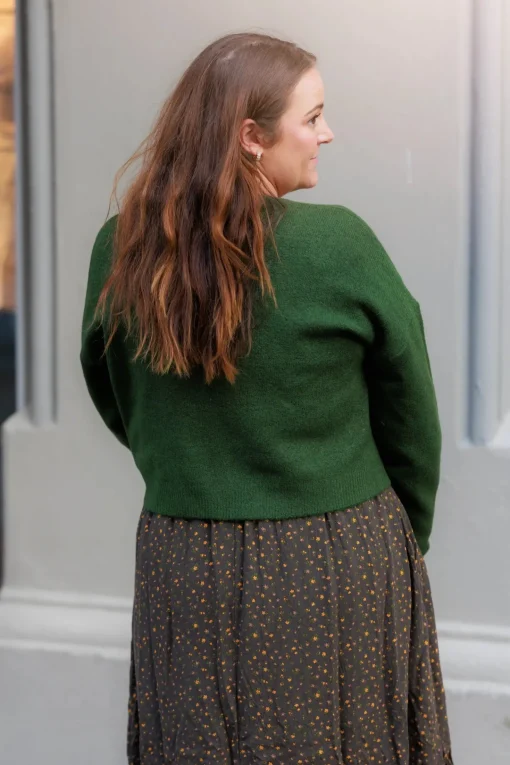 Lene Cardigan - Mørk grønn
